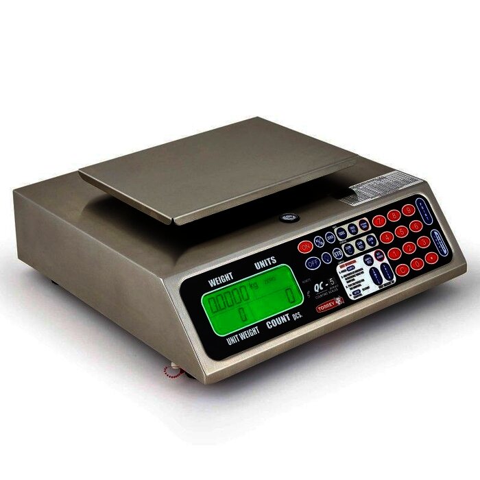 BÁSCULA CONTADORA DE ACERO INOXIDABLE TORREY QC5