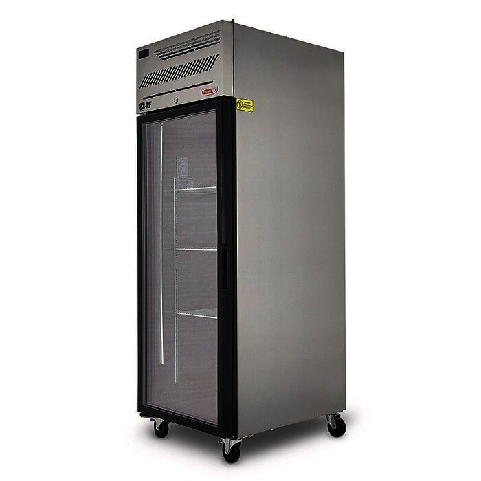 REFRIGERADOR ACERO INOXIDABLE 1 PUERTA DE CRISTAL TORREY RG-600