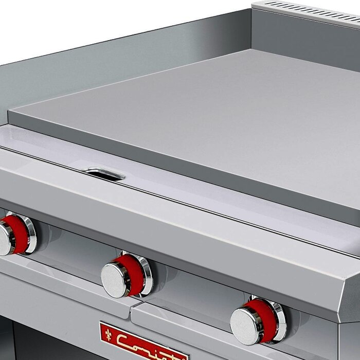 PLANCHA A GAS 3 QUEMADORES Y GABINETE ABIERTO PREMIUM CORIAT