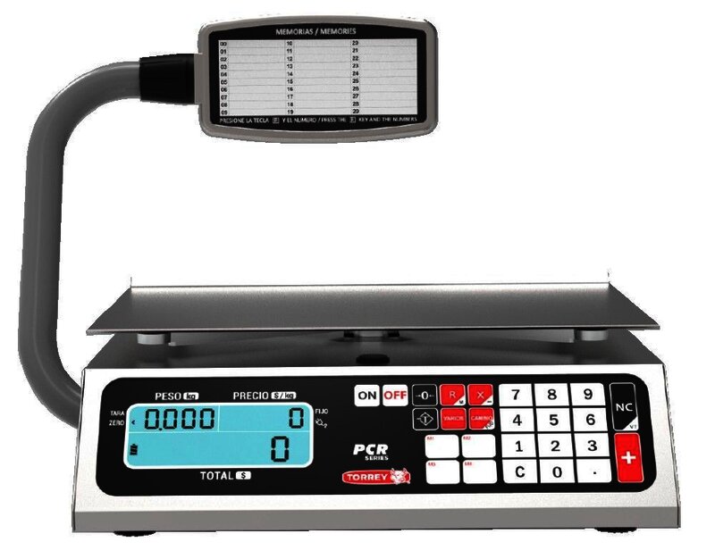 BÁSCULA ELECTRÓNICA TORREY PCR40T CON TORRETA