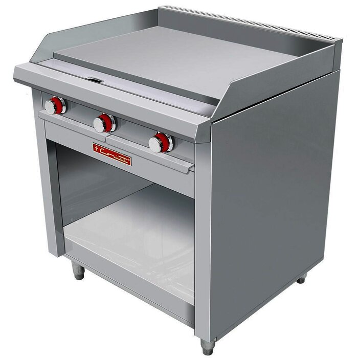 PLANCHA A GAS 3 QUEMADORES Y GABINETE ABIERTO PREMIUM CORIAT