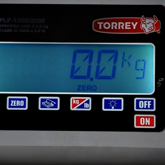 BÁSCULA LECTRÓNICA TIPO PLATAFORMA 1000 KG TORREY PLP