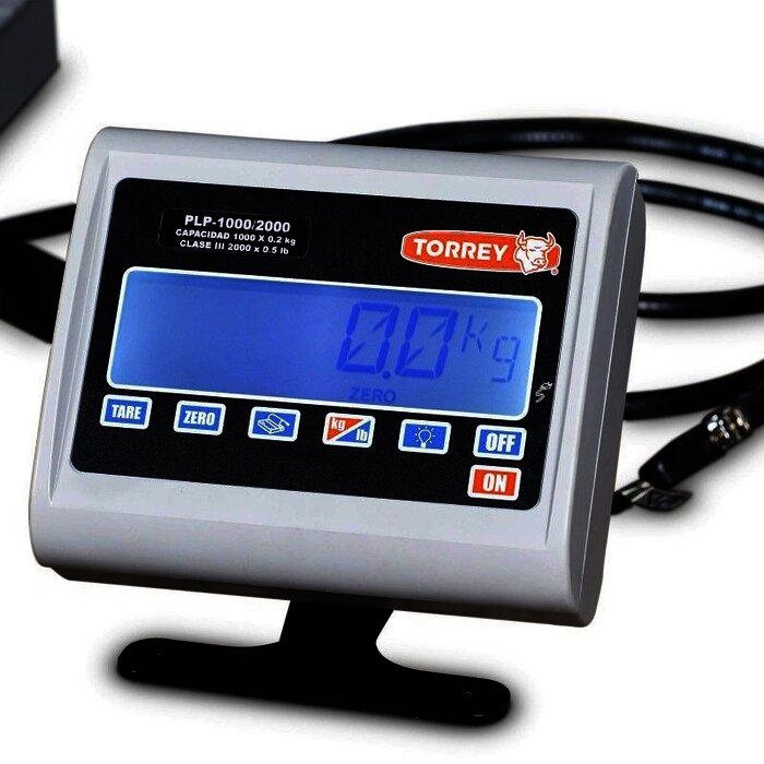 BÁSCULA LECTRÓNICA TIPO PLATAFORMA 1000 KG TORREY PLP